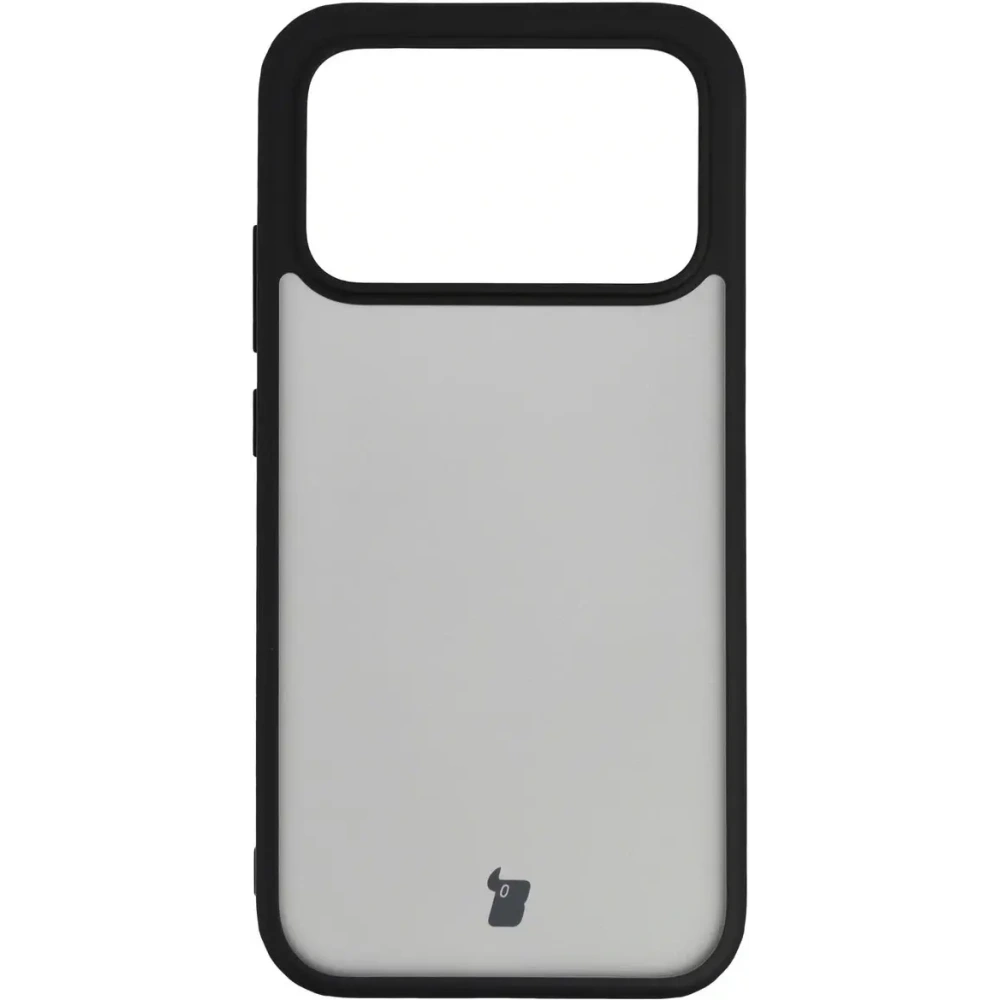 Etui Bizon Case Angelo do Xiaomi POCO F8 Pro przydymione z czarną ramką