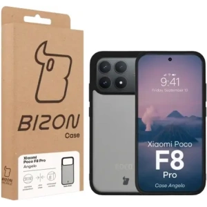 Etui Bizon Case Angelo do Xiaomi POCO F8 Pro przydymione z czarną ramką
