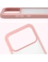 Etui Bizon Case Angelo do Xiaomi POCO F8 Pro półprzezroczyste z jasnoróżową ramką