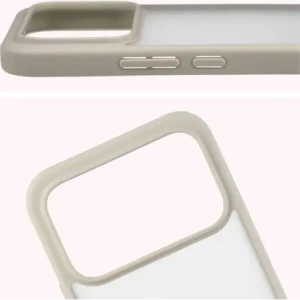 Etui Bizon Case Angelo do Xiaomi POCO F8 Ultra półprzezroczyste z beżową ramką