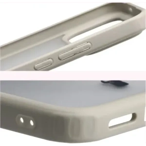 Etui Bizon Case Angelo do Xiaomi POCO F8 Ultra półprzezroczyste z beżową ramką