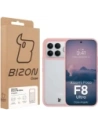 Etui Bizon Case Angelo do Xiaomi POCO F8 Ultra półprzezroczyste z jasnoróżową ramką