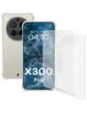 Elastyczne etui + 2x folia na ekran Bizon Case Clear Pack do Vivo X300 Pro