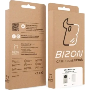 Elastyczne etui + 2x folia na ekran Bizon Case Clear Pack do Vivo X300 Pro
