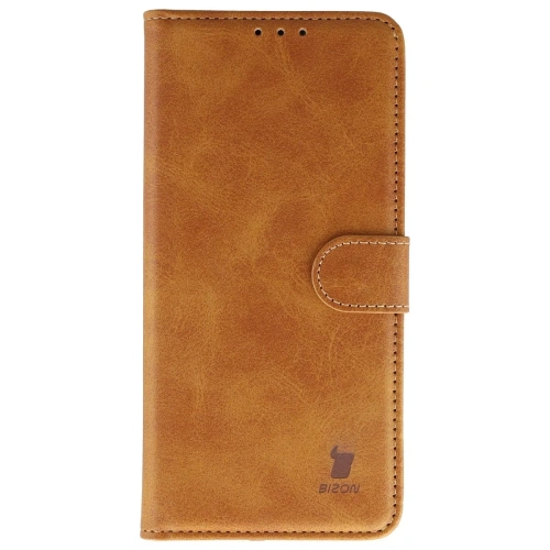 Etui z klapką Bizon Case Pocket do Motorola Moto G86 Power 5G brązowe