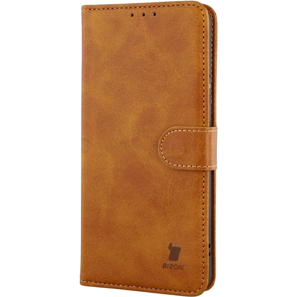 Etui z klapką Bizon Case Pocket do Motorola Moto G86 Power 5G brązowe