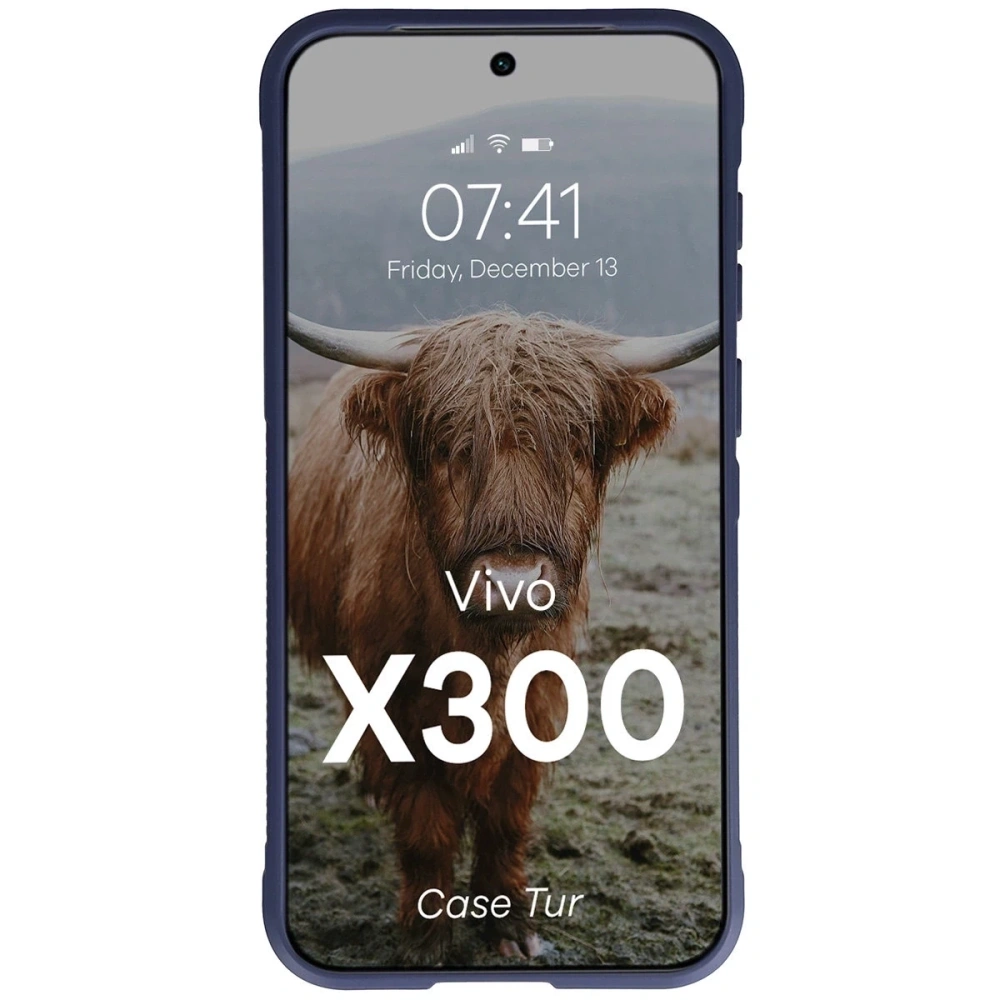 Pancerne etui Bizon Case Tur do Vivo X300 granatowe
