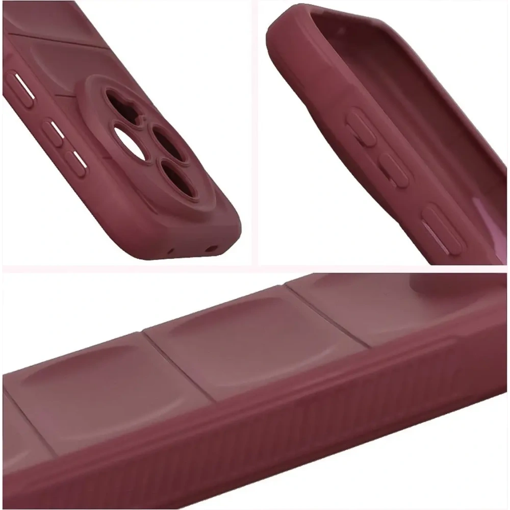 Pancerne etui Bizon Case Tur do Vivo X300 burgundowe