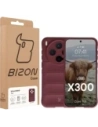 Pancerne etui Bizon Case Tur do Vivo X300 burgundowe