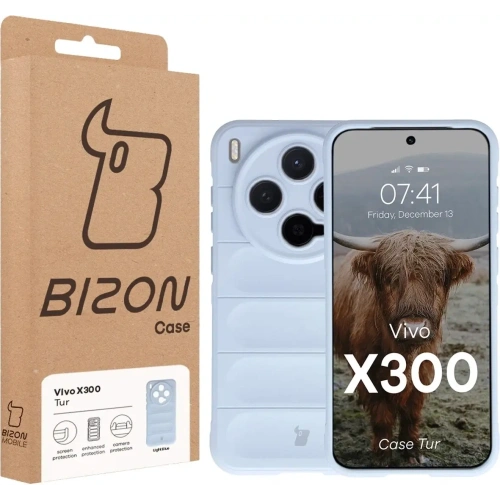 Pancerne etui Bizon Case Tur do Vivo X300 jasnoniebieskie