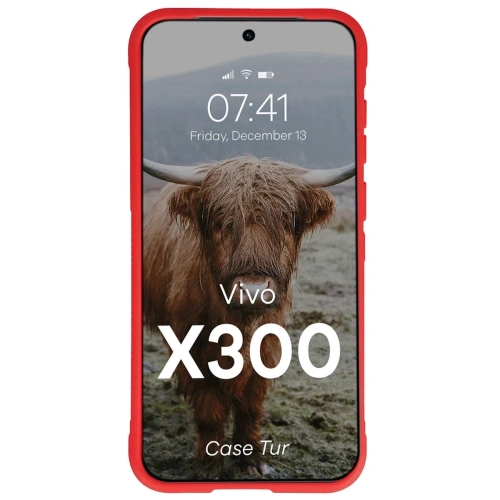 Pancerne etui Bizon Case Tur do Vivo X300 czerwone