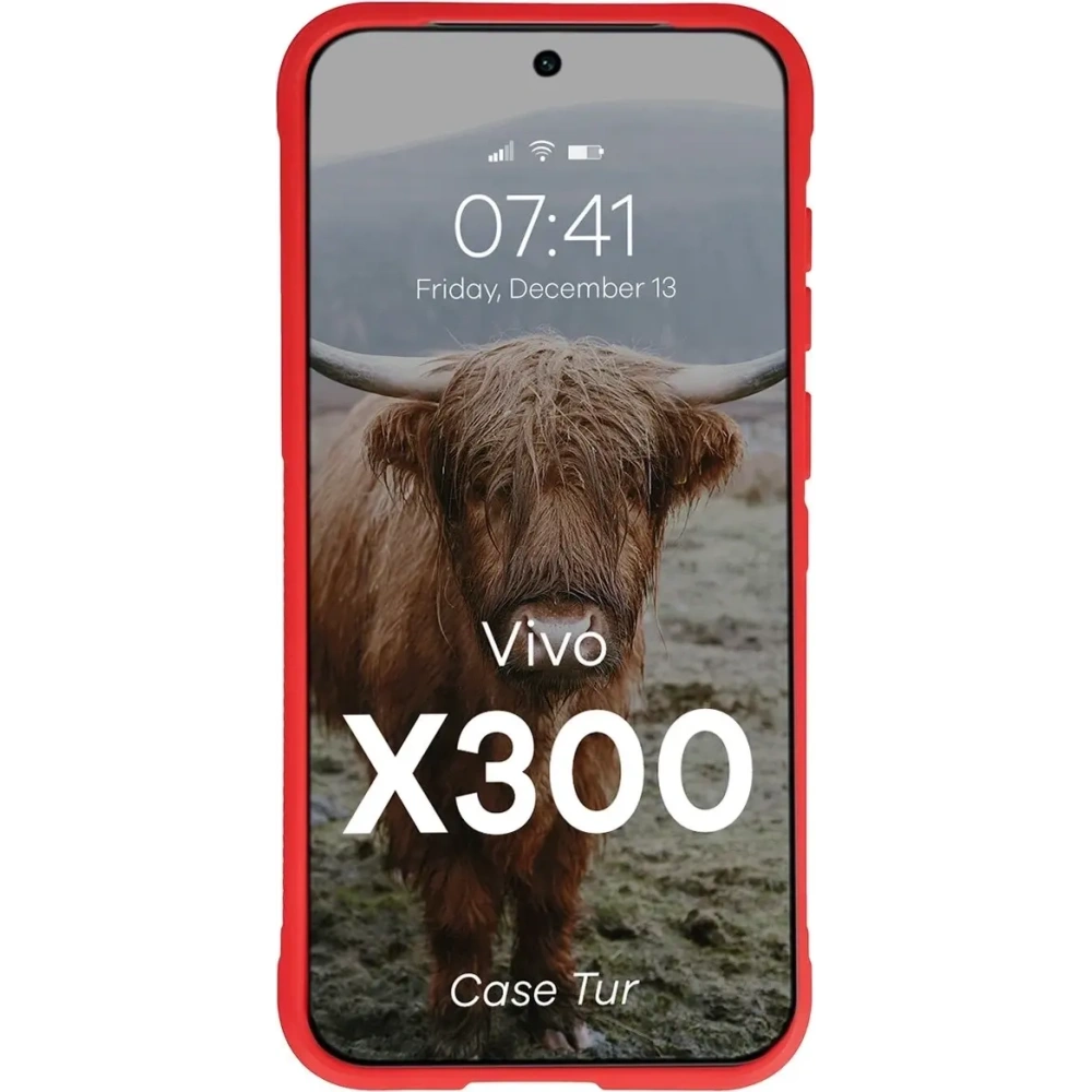 Pancerne etui Bizon Case Tur do Vivo X300 czerwone