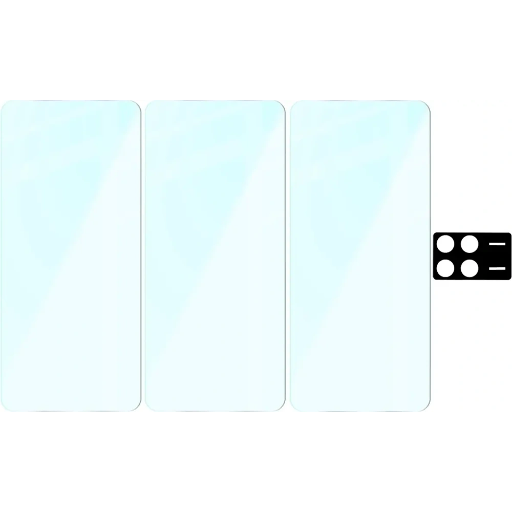 3x Szkło hartowane + szybka na aparat Bizon Glass Clear Pack do Xiaomi POCO F6 Pro