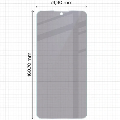 Prywatyzujące szkło hybrydowe Bizon Glass Mule Shadow do Nothing Phone (3a) Lite matowe