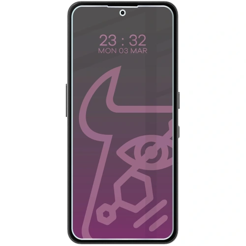 Prywatyzujące szkło hybrydowe Bizon Glass Mule Shadow do Nothing Phone (3a) Lite matowe