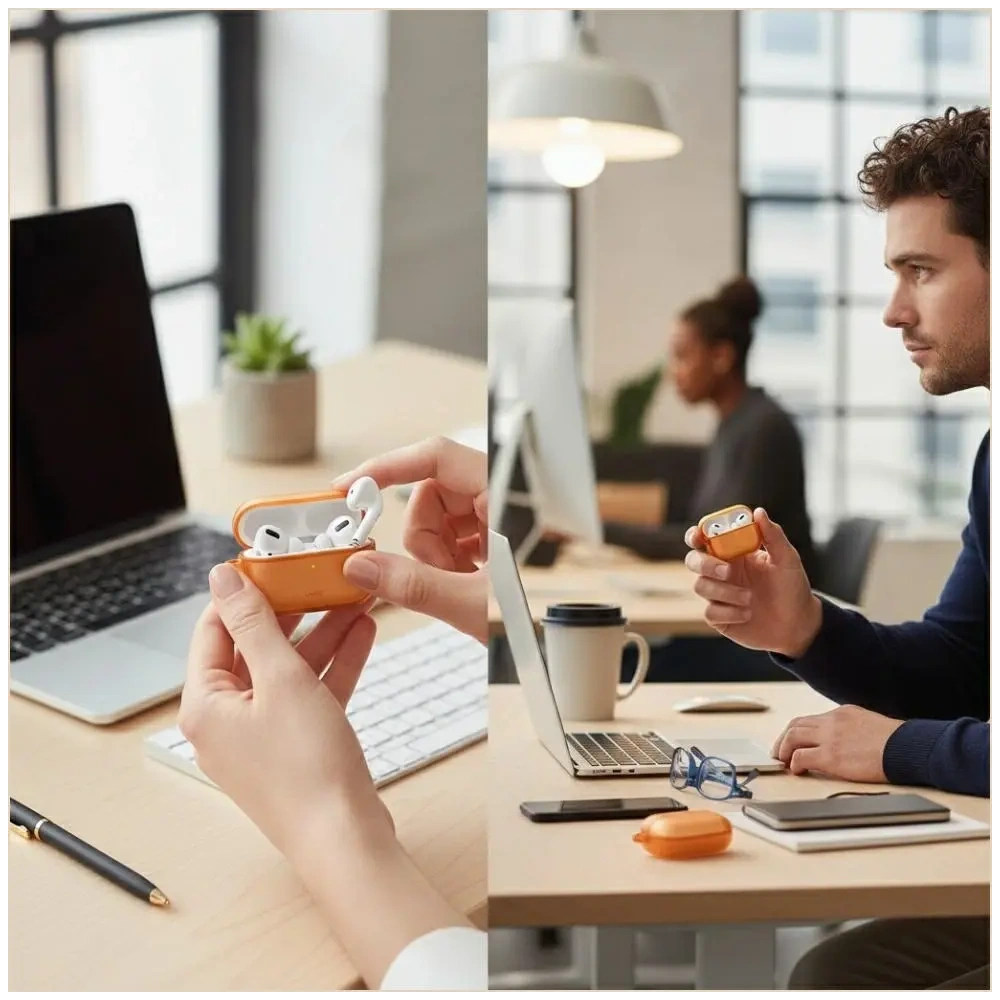 Etui UNIQ Veren do Apple AirPods Pro 3 pomarańczowy