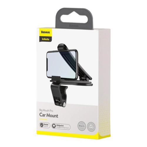 Buy Baseus Big Mouth Pro Car Mount Holder (black) - BSU1630BLK - {ean13} - Home Screen Store Europe