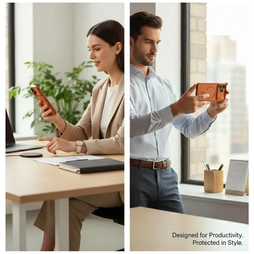 Etui UNIQ Veren do Apple iPhone 17 Pro Max MagClick Charging pomarańczowy