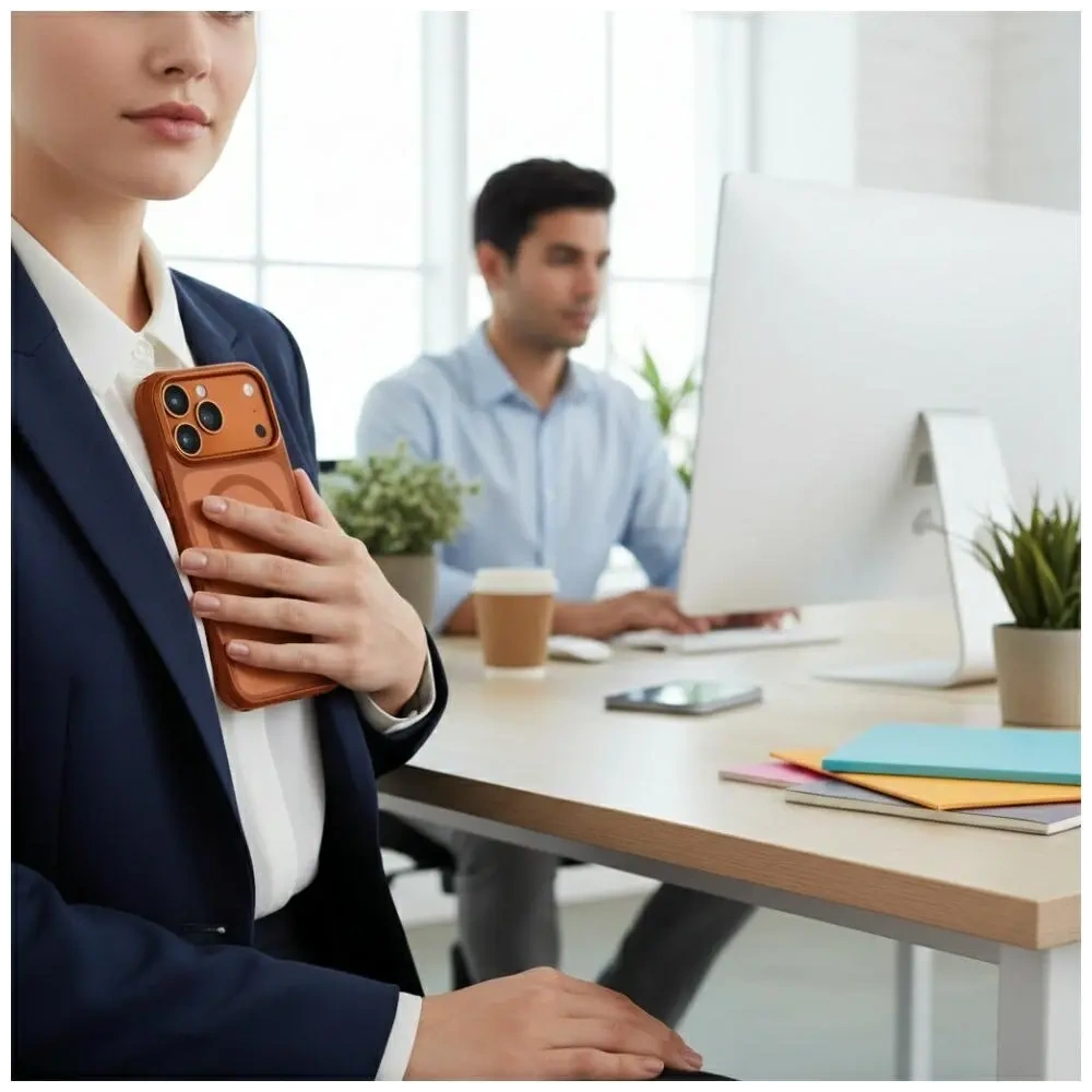 Etui UNIQ Veren do Apple iPhone 17 Pro Max MagClick Charging pomarańczowy