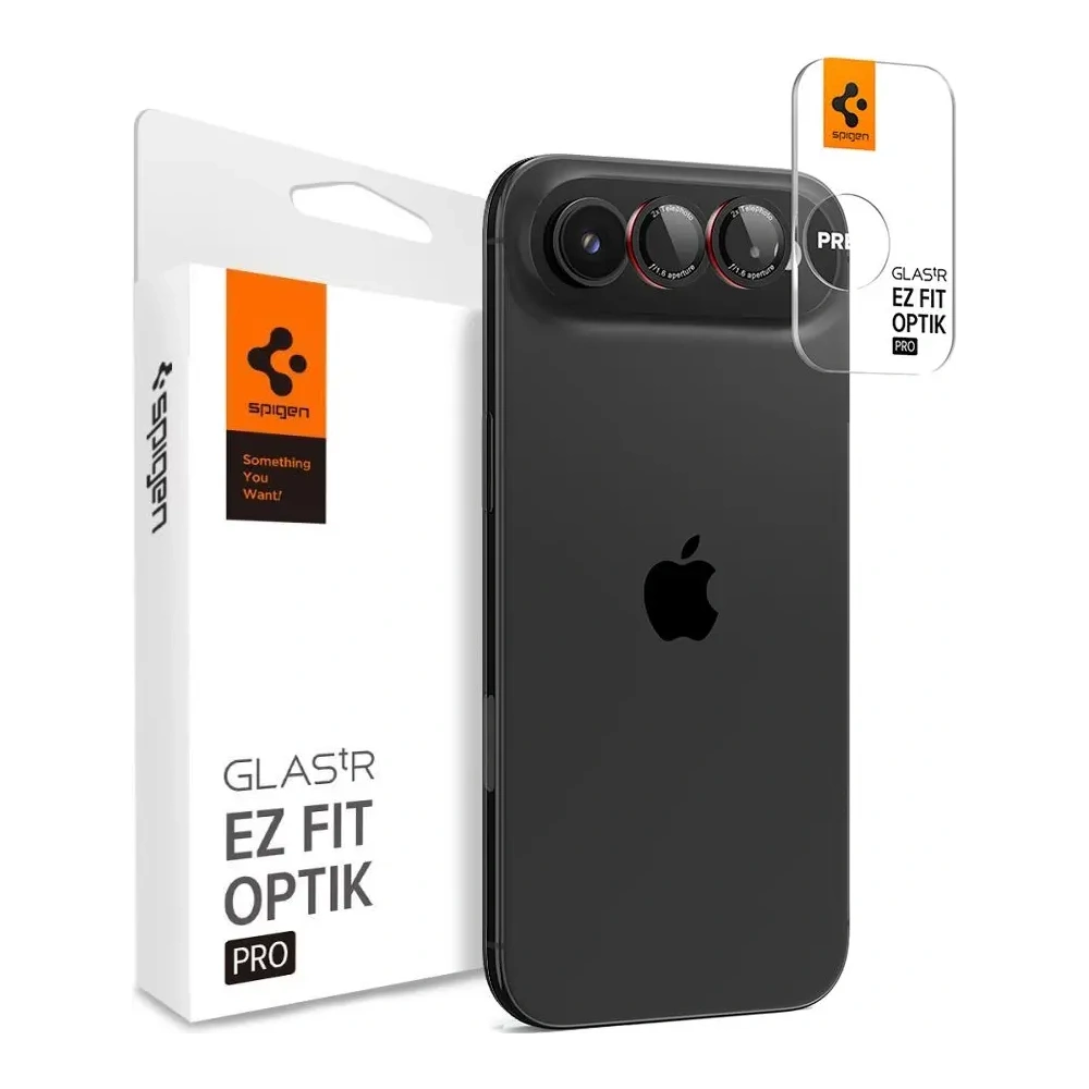 Osłona aparatu Spigen Optik Pro L-Series Glas.tr ez Fit Camera Protector do Apple iPhone Air Black/red [2 PACK]