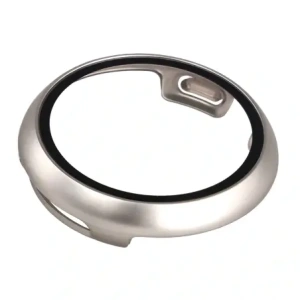 Etui ze szkłem do zegarka Bizon Case+Glass Watch do Google Pixel Watch 4 45mm satynowo szampańskie