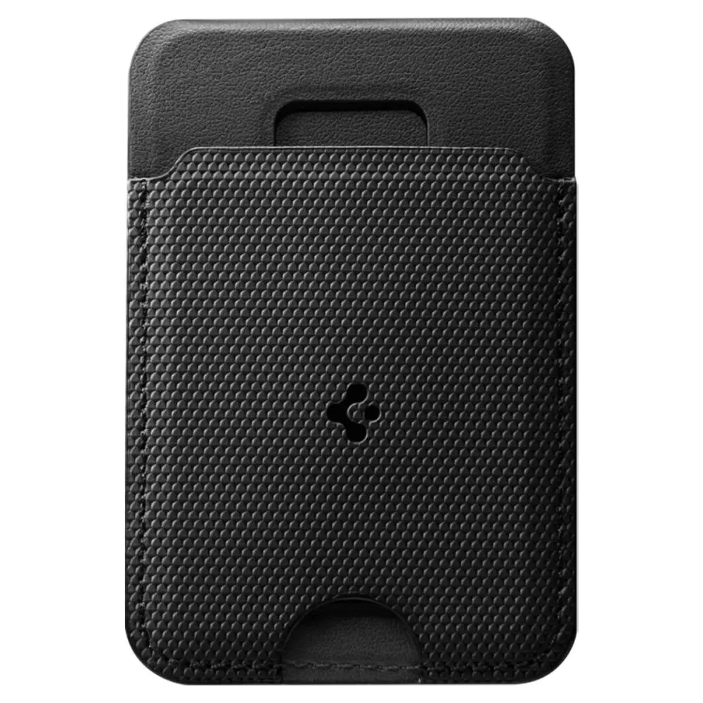Stojak na telefon z miejscem na karty Spigen S314-1 Slim Fold Tripod MagSafe Universal Magnetic Card Holder Black