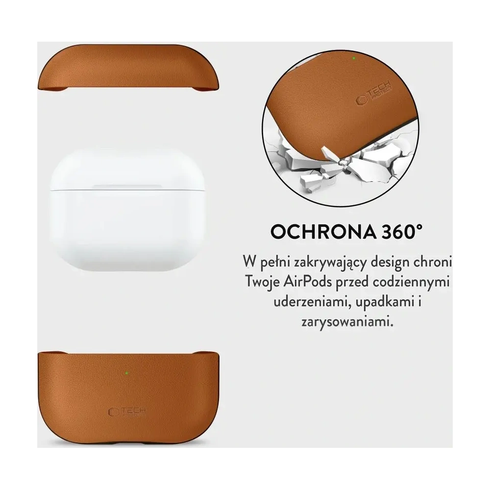 Etui Tech-Protect NaturalFit do Apple AirPods Pro 3 Brown
