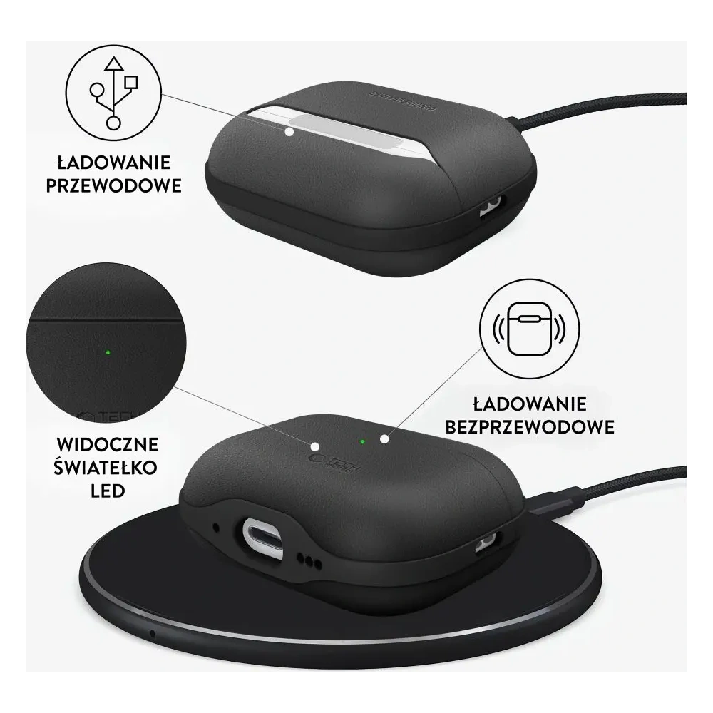 Etui Tech-Protect NaturalFit do Apple AirPods Pro 3 Black