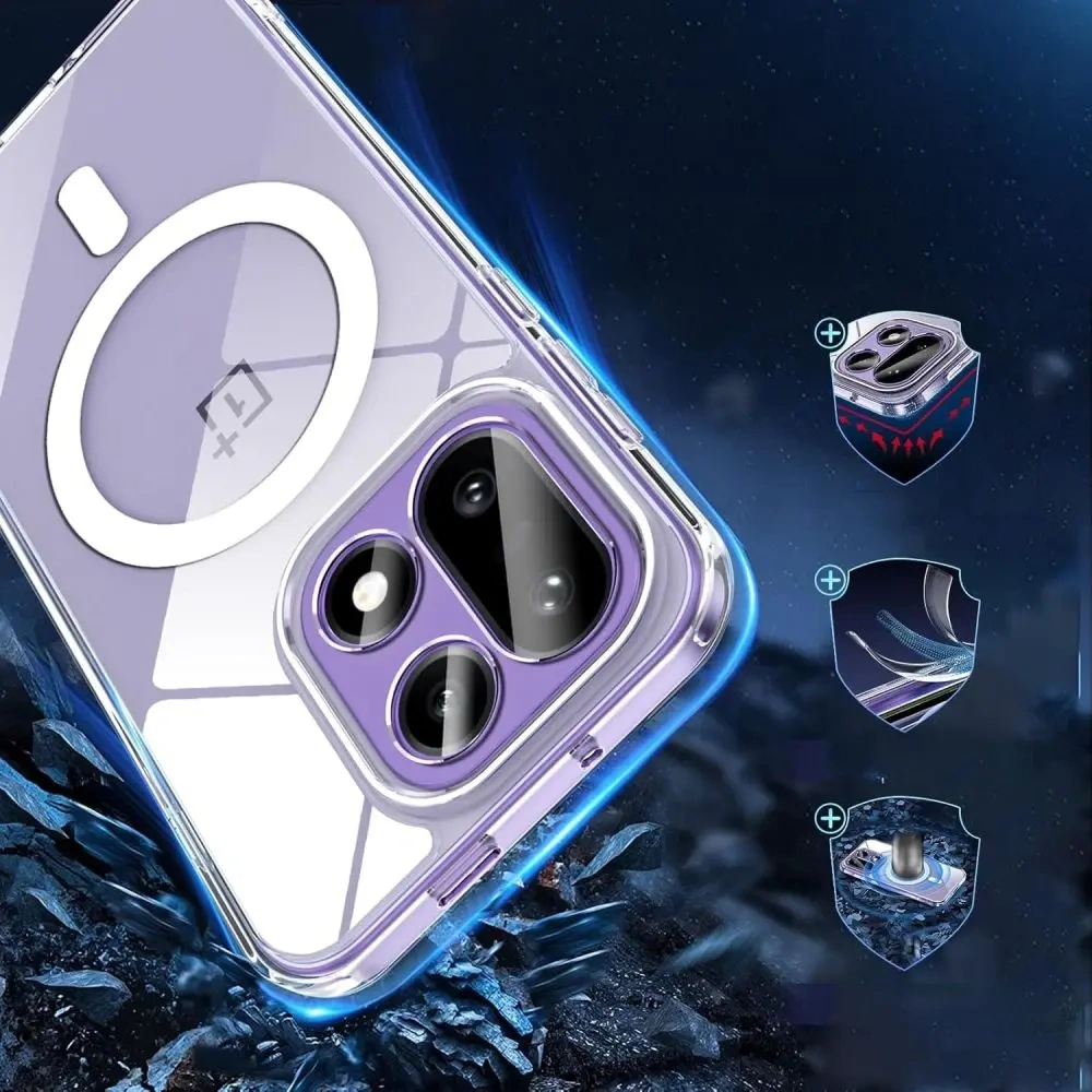 Etui Tech-Protect Flexair Hybrid MagSafe do OnePlus 15 Clear