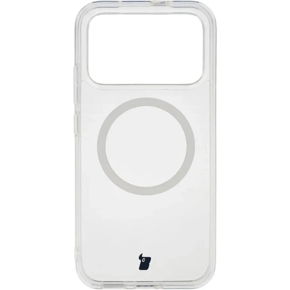 Etui z pierścieniem magnetycznym Bizon Case CrystalO do Xiaomi POCO F8 Pro przezroczyste