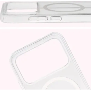 Etui z pierścieniem magnetycznym Bizon Case CrystalO do Xiaomi POCO F8 Pro przezroczyste
