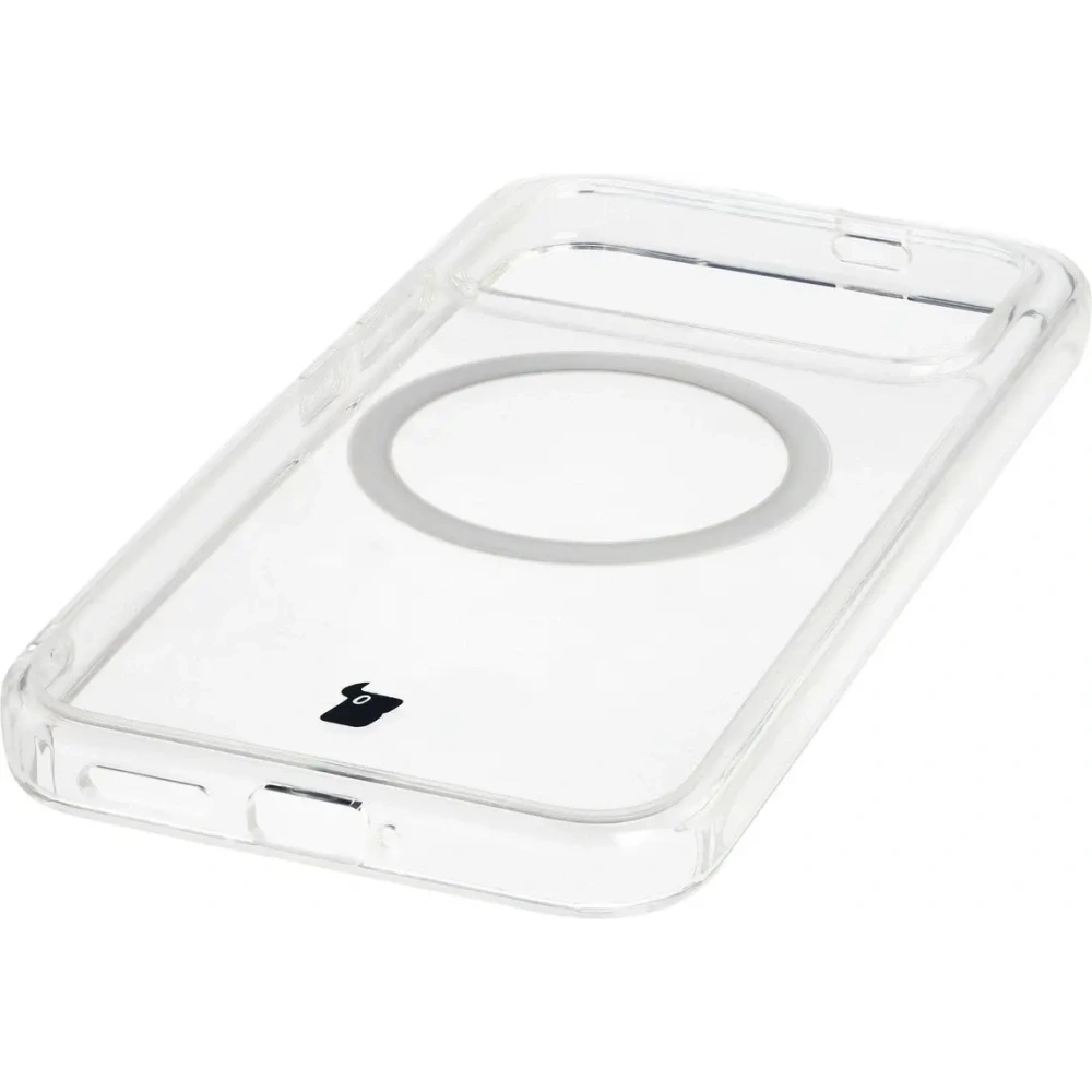 Etui z pierścieniem magnetycznym Bizon Case CrystalO do Xiaomi POCO F8 Pro przezroczyste