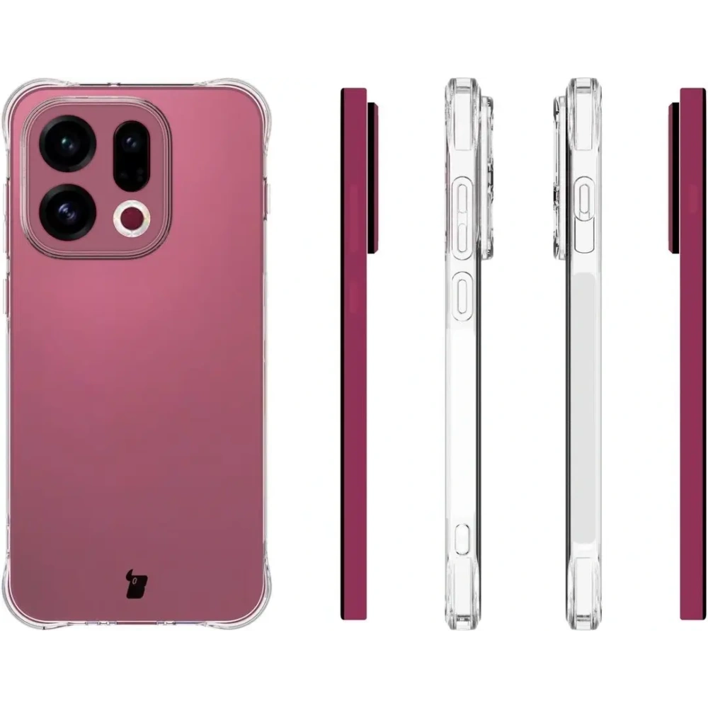 Elastyczne etui + 2x folia na ekran Bizon Case Clear Pack do Oppo Find X9