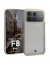 Etui z pierścieniem magnetycznym Bizon Case MatteO do Xiaomi POCO F8 Pro przydymione-beżowe