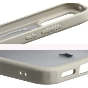 Etui z pierścieniem magnetycznym Bizon Case MatteO do Xiaomi POCO F8 Pro przydymione-beżowe