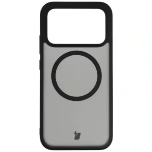 Etui z pierścieniem magnetycznym Bizon Case MatteO do Xiaomi POCO F8 Pro przydymione-czarne