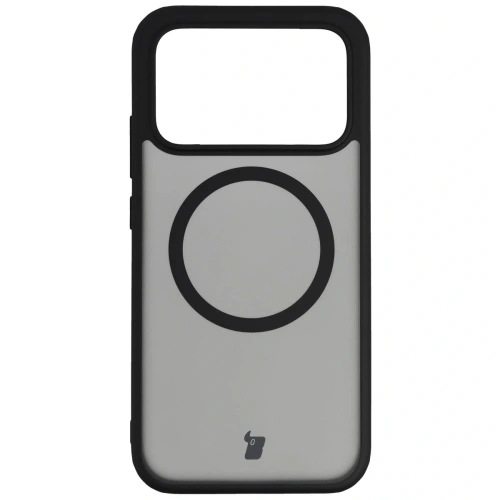 Etui z pierścieniem magnetycznym Bizon Case MatteO do Xiaomi POCO F8 Pro przydymione-czarne