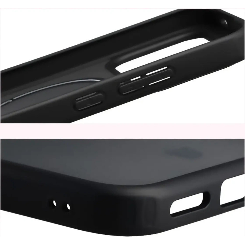 Etui z pierścieniem magnetycznym Bizon Case MatteO do Xiaomi POCO F8 Pro przydymione-czarne