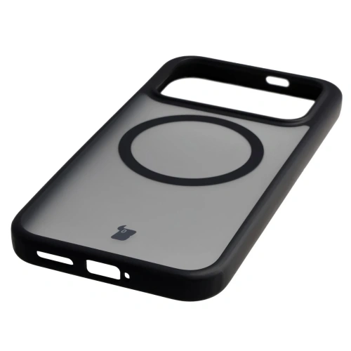 Etui z pierścieniem magnetycznym Bizon Case MatteO do Xiaomi POCO F8 Pro przydymione-czarne