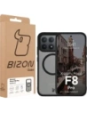 Etui z pierścieniem magnetycznym Bizon Case MatteO do Xiaomi POCO F8 Pro przydymione-czarne