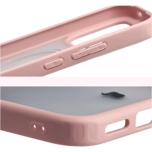 Etui z pierścieniem magnetycznym Bizon Case MatteO do Xiaomi POCO F8 Pro przydymione-jasnoróżowe