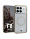 Etui z pierścieniem magnetycznym Bizon Case MatteO do Xiaomi POCO F8 Ultra przydymione-beżowe