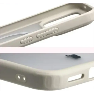 Etui z pierścieniem magnetycznym Bizon Case MatteO do Xiaomi POCO F8 Ultra przydymione-beżowe