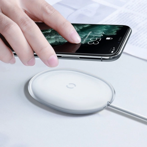 Buy Baseus Jelly wireless induction charger, 15W (white) - BSU1632WHT - {ean13} - Home Screen Store Europe