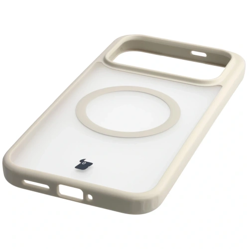 Etui z pierścieniem magnetycznym Bizon Case MatteO do Xiaomi POCO F8 Ultra przydymione-beżowe