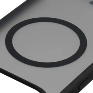 Etui z pierścieniem magnetycznym Bizon Case MatteO do Xiaomi POCO F8 Ultra przydymione-czarne