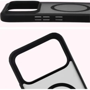 Etui z pierścieniem magnetycznym Bizon Case MatteO do Xiaomi POCO F8 Ultra przydymione-czarne