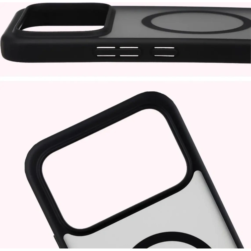 Etui z pierścieniem magnetycznym Bizon Case MatteO do Xiaomi POCO F8 Ultra przydymione-czarne