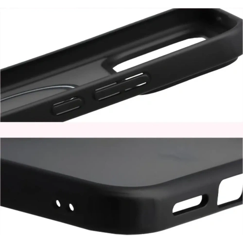 Etui z pierścieniem magnetycznym Bizon Case MatteO do Xiaomi POCO F8 Ultra przydymione-czarne