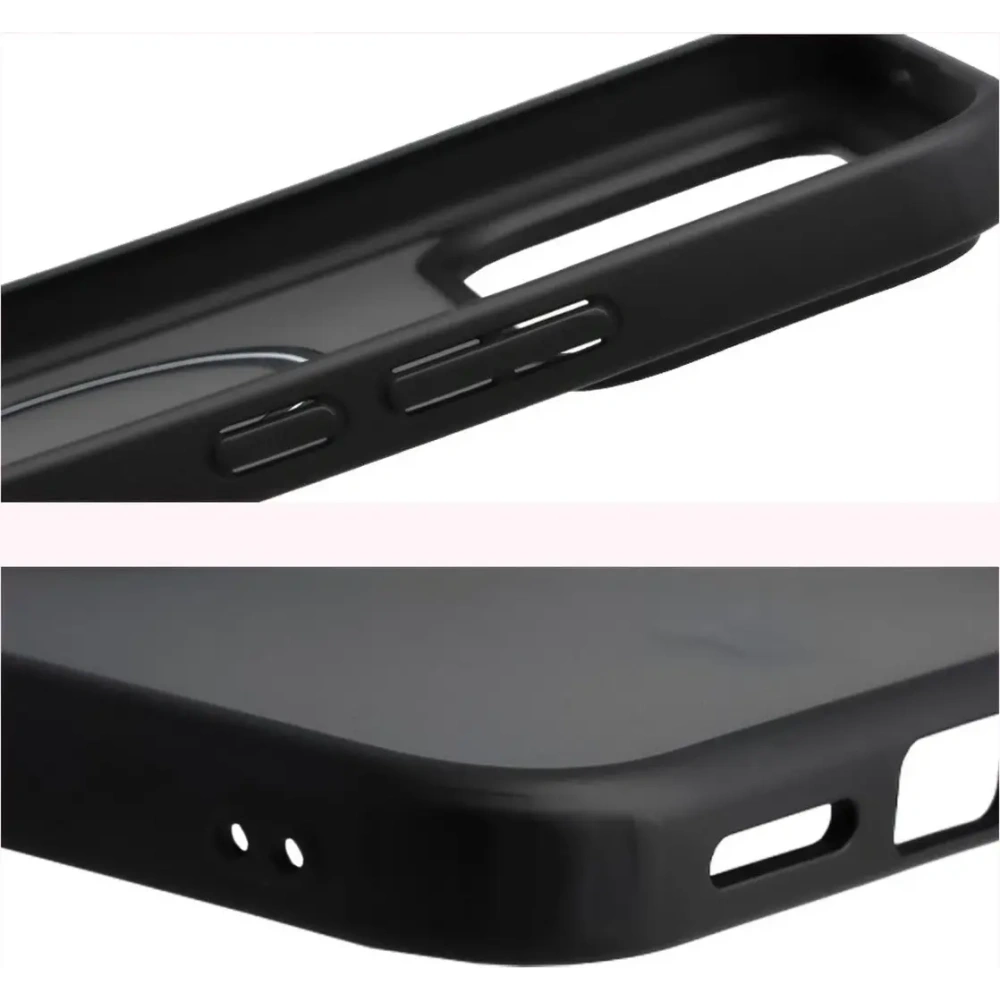 Etui z pierścieniem magnetycznym Bizon Case MatteO do Xiaomi POCO F8 Ultra przydymione-czarne